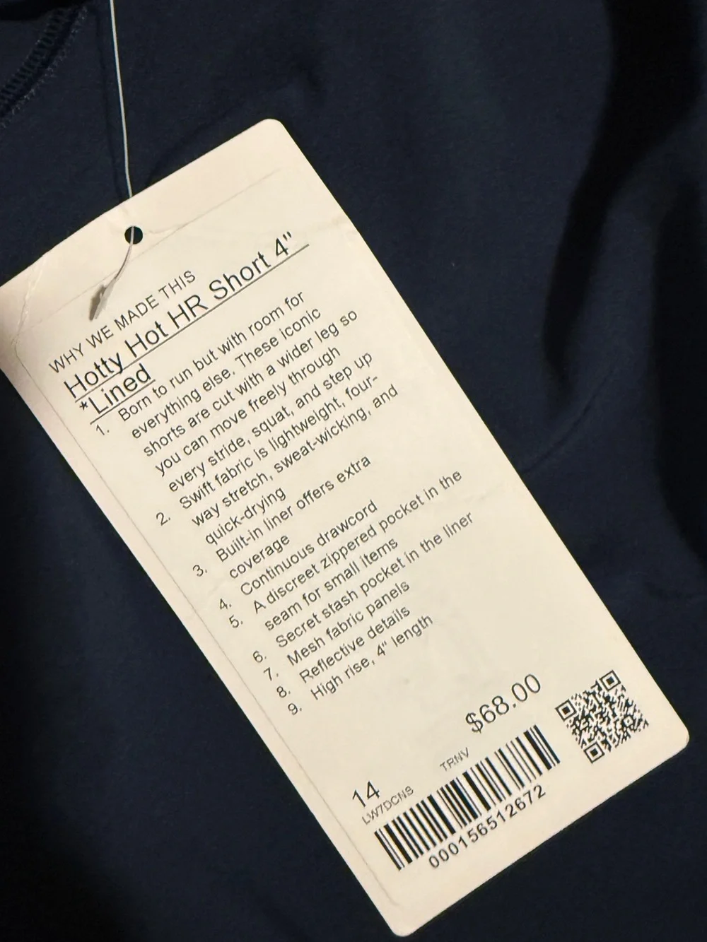 lululemon athletica Girls' Navy Blue Athletic Shorts